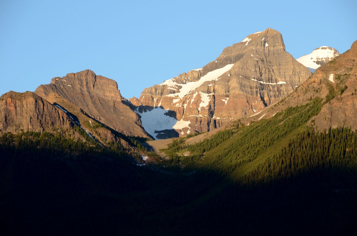 12 Sunrise On Sheol Mountain, Haddo Peak, Mount Aberdeen From Hill At Lake Louise Village